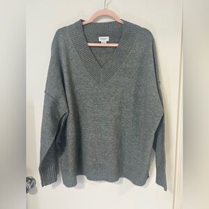 Song of Style Women's Gray V-Neck Sweater